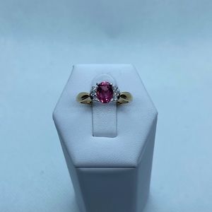 14k tourmaline and diamonds ring
